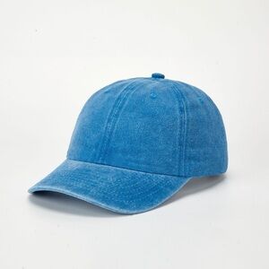 Washed Denim Blue Baseball Cap